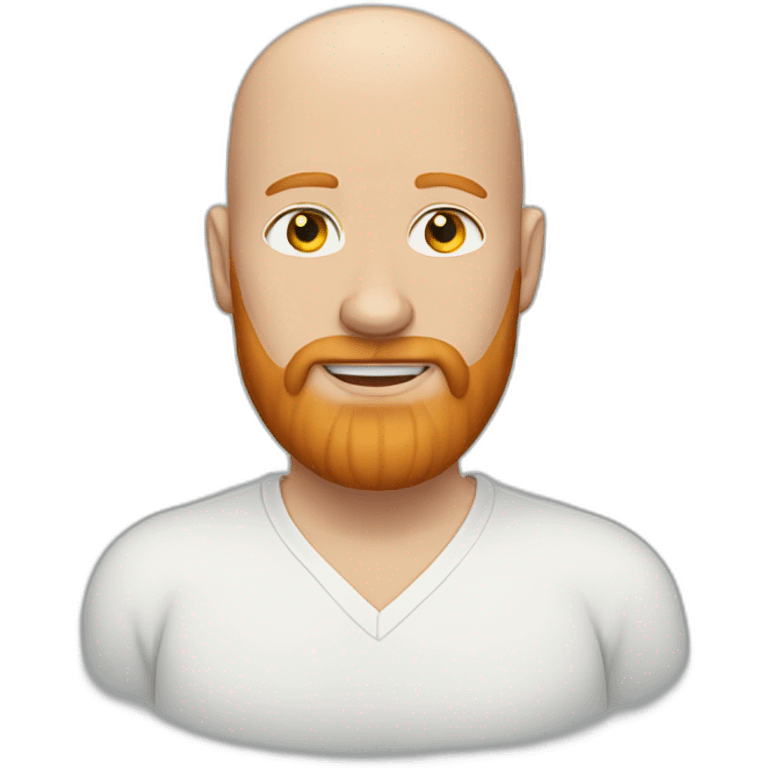 bald white man ginger beard emoji