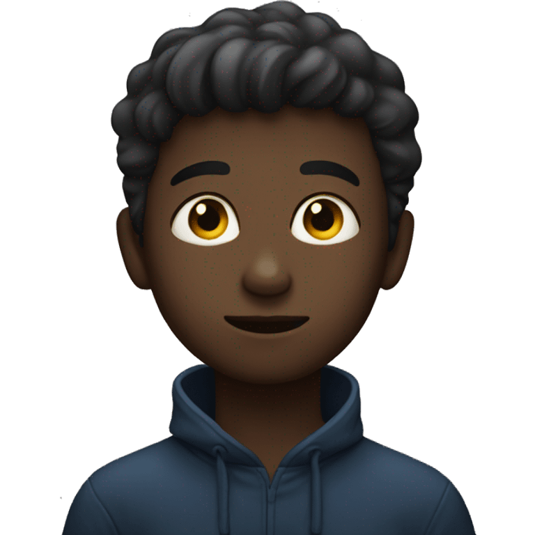 nighttime gaze of a lone boy emoji