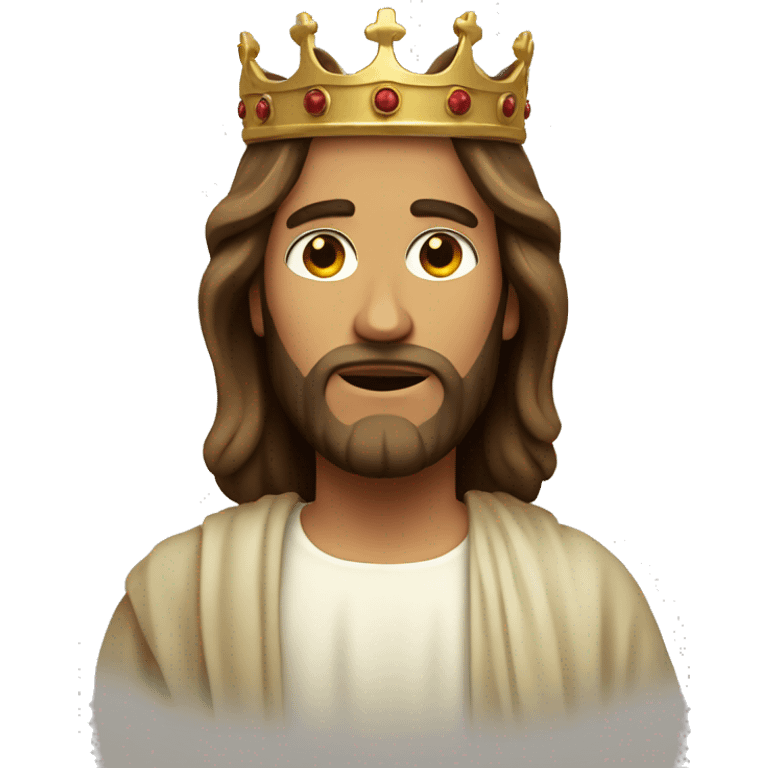 Jesus with a crown emoji