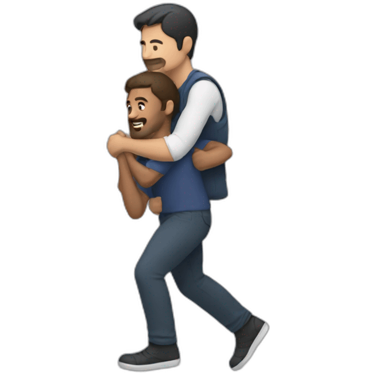 man carrying a man emoji