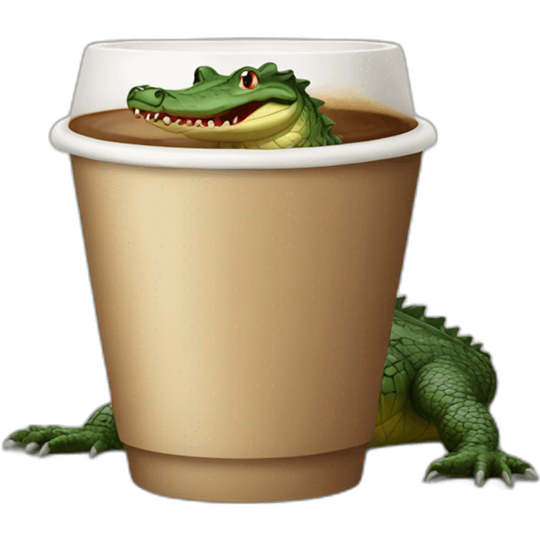 coffee crocodile emoji