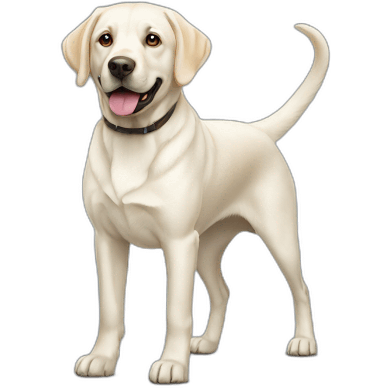 standing white labrador emoji