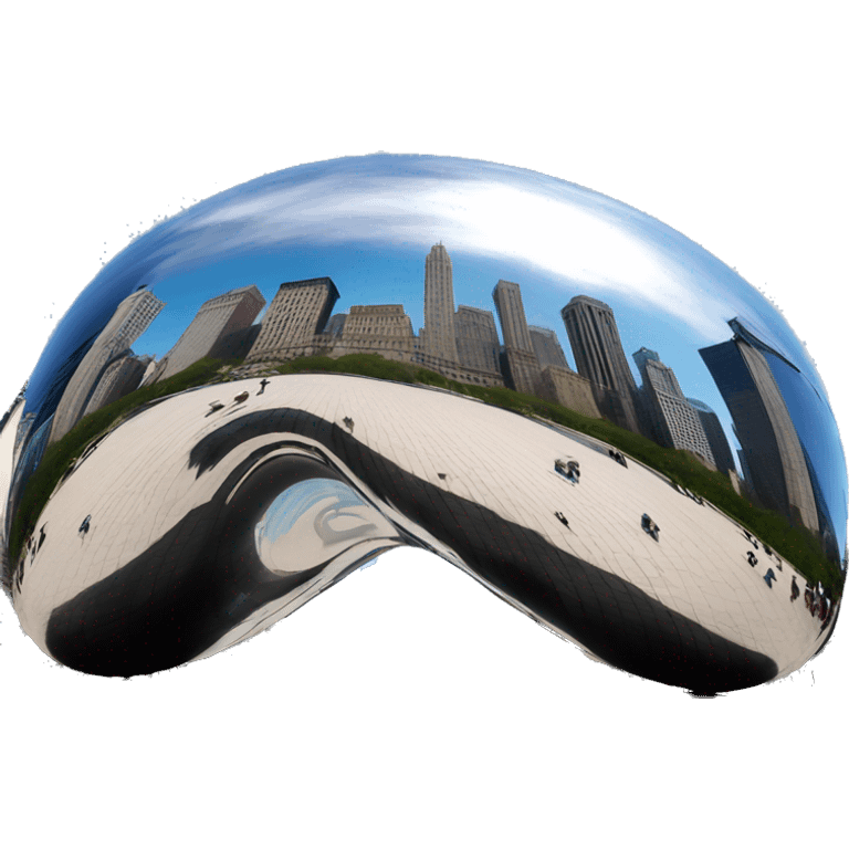 Chicago bean with city reflection emoji