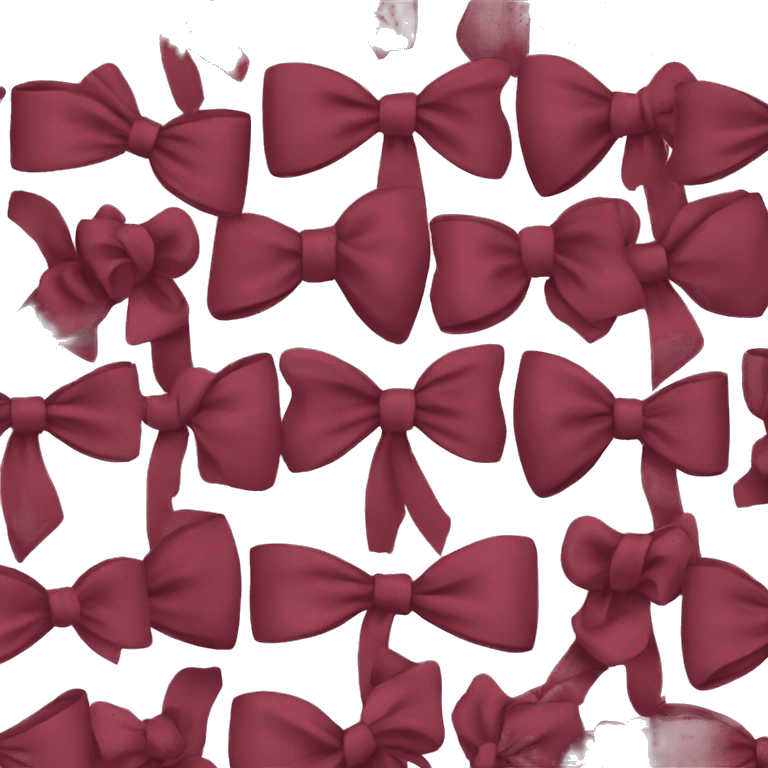 burgundy bow emoji