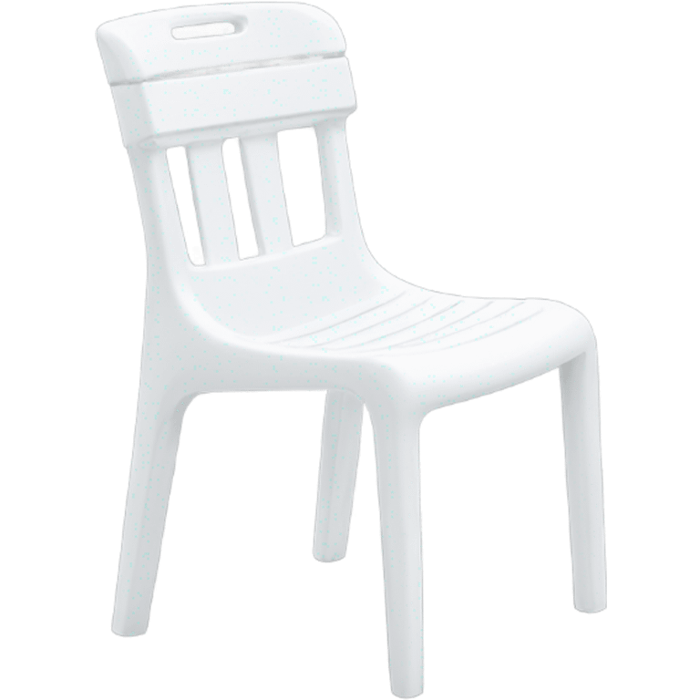 White plastic garden chair emoji