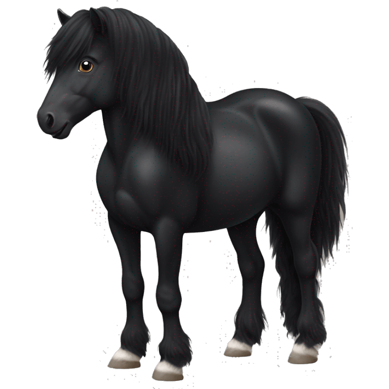 All Black fell pony  emoji