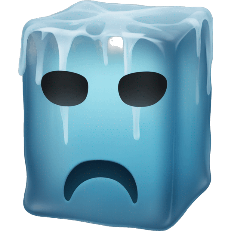 ice cube with no face emoji