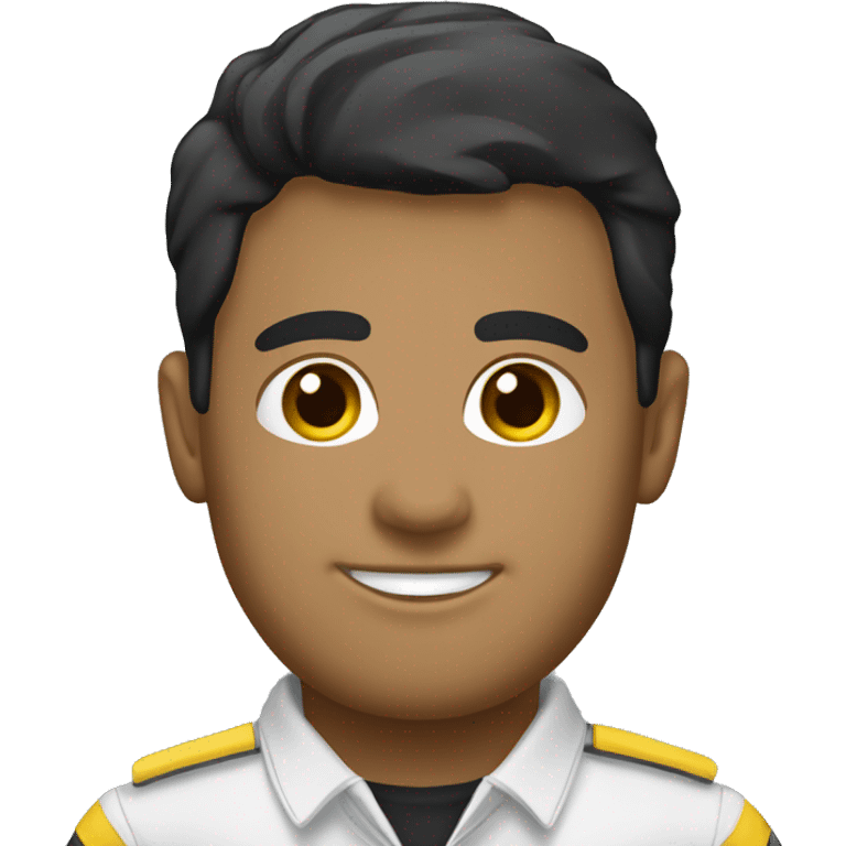 fonoaudióloga pelo claro uniforme negro emoji