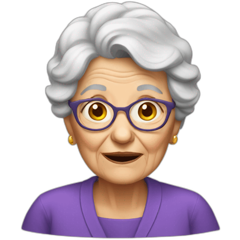 crazy old lady emoji