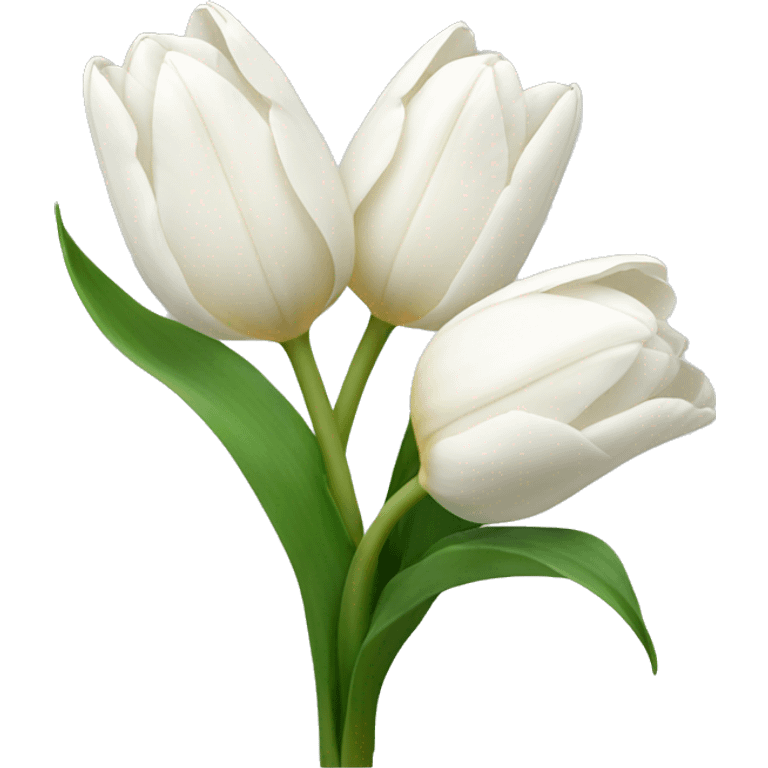 Bouquet of white tulip emoji