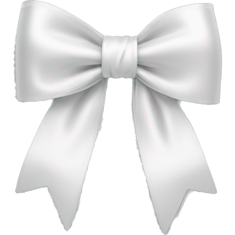 white satin bow emoji