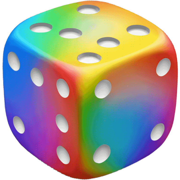 Rainbow dice emoji