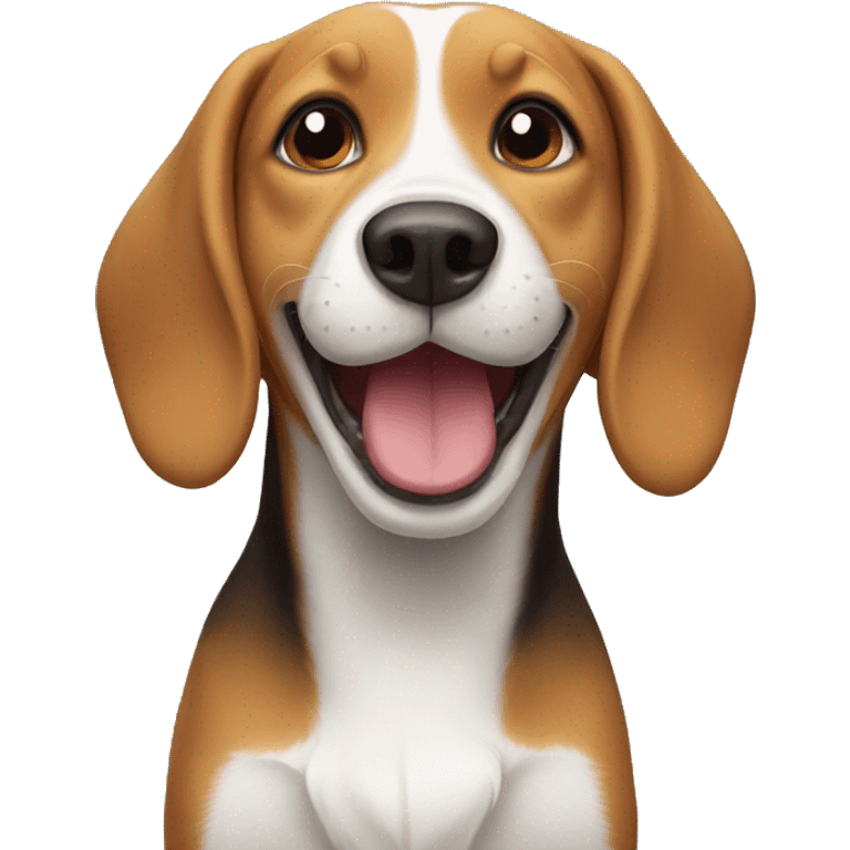 Happy beagle  emoji