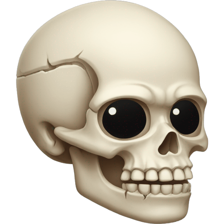 Skull with sideeye emoji