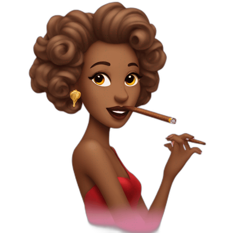 Aries wearing stilettos and smoking cigars  emoji