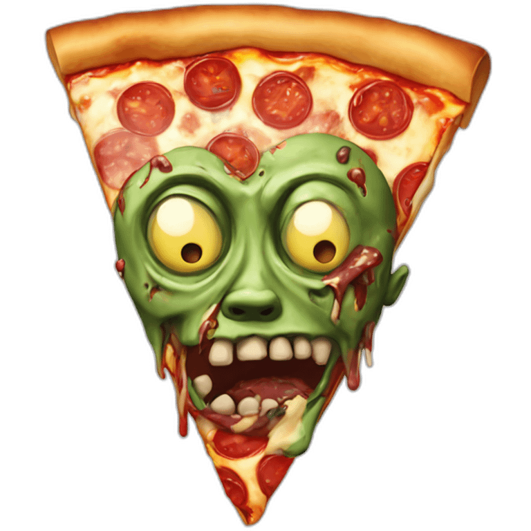 Zombie pizza emoji