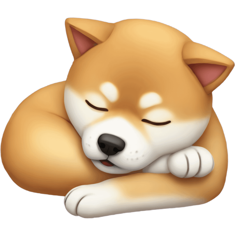 Cute Shiba Inu sleeping emoji