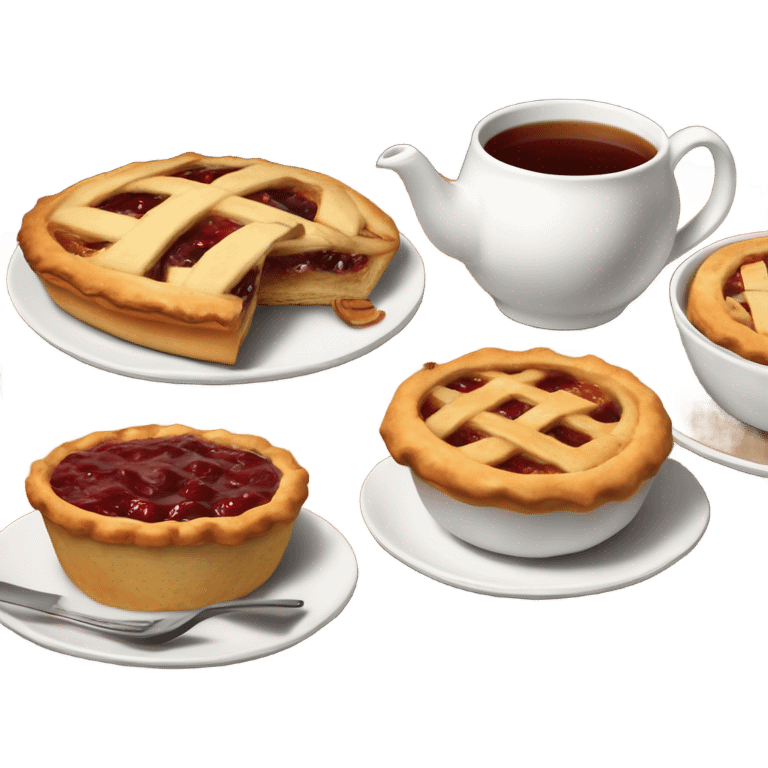 Tea with pies emoji