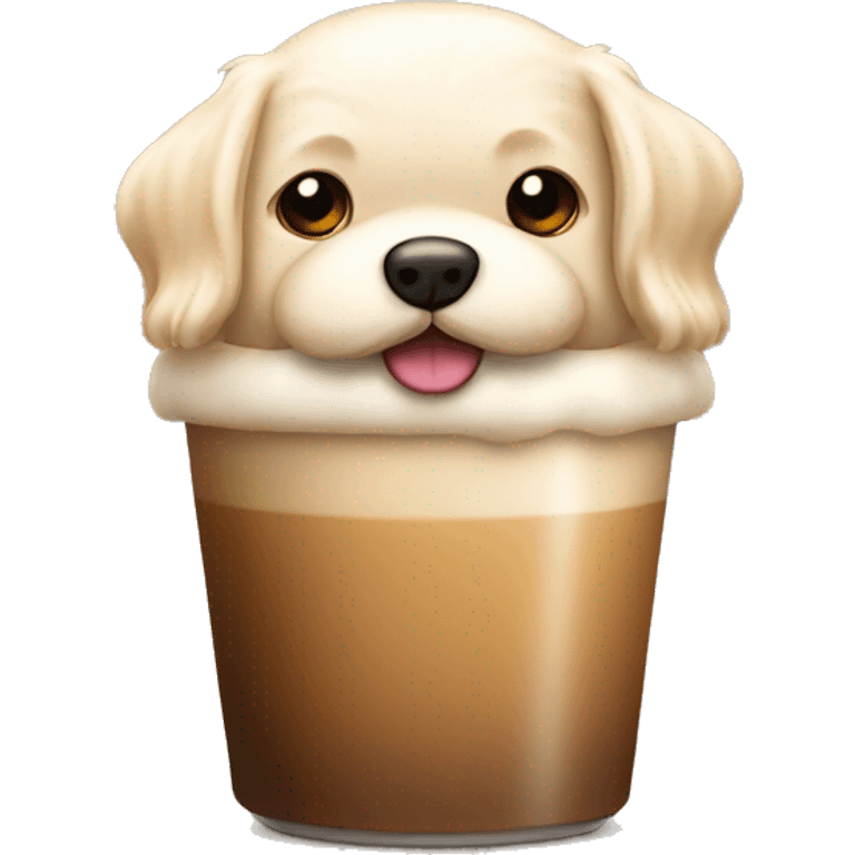 Coffee-colored maltipu emoji