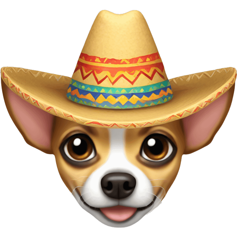 Chihuahua with sombrero emoji