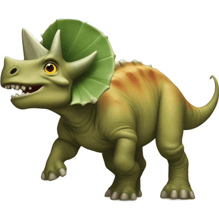 Triceratops surfeando emoji