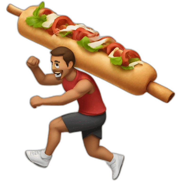 running kebab emoji