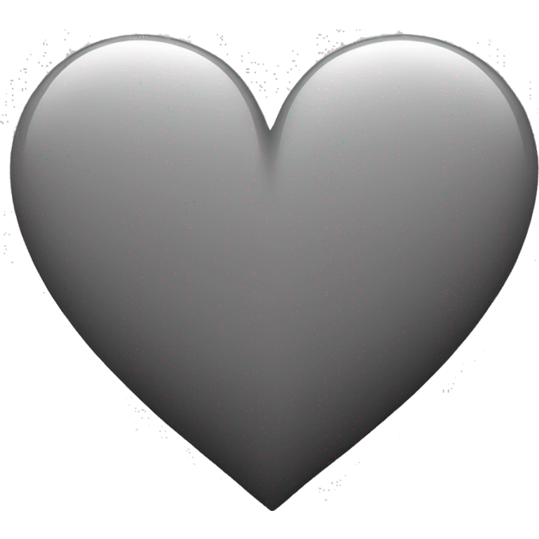 Heart grey with a black now emoji