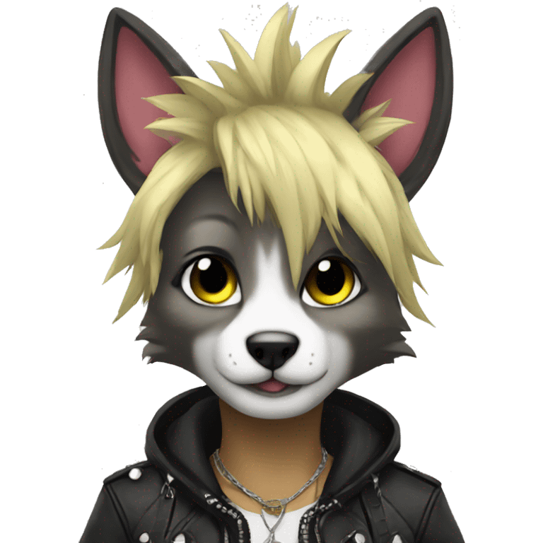 Anthro Punk Fursona  emoji