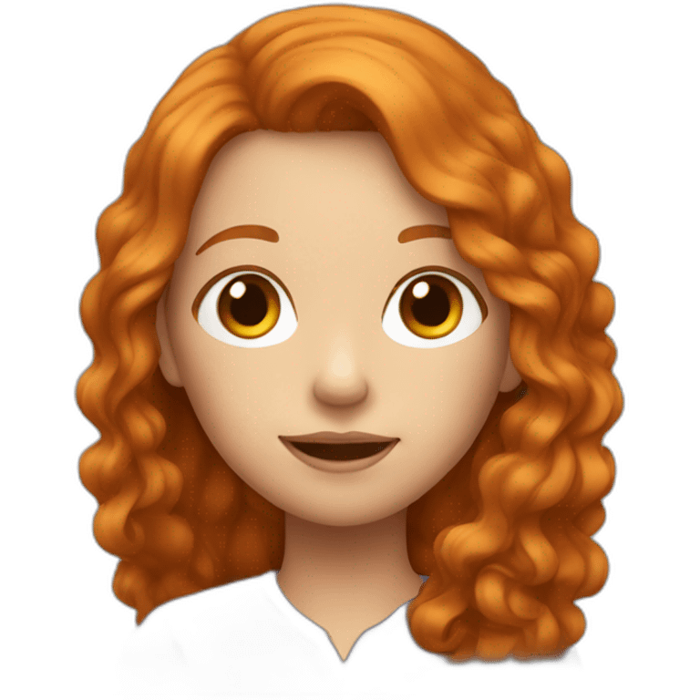 Young girl with long ginger hair emoji