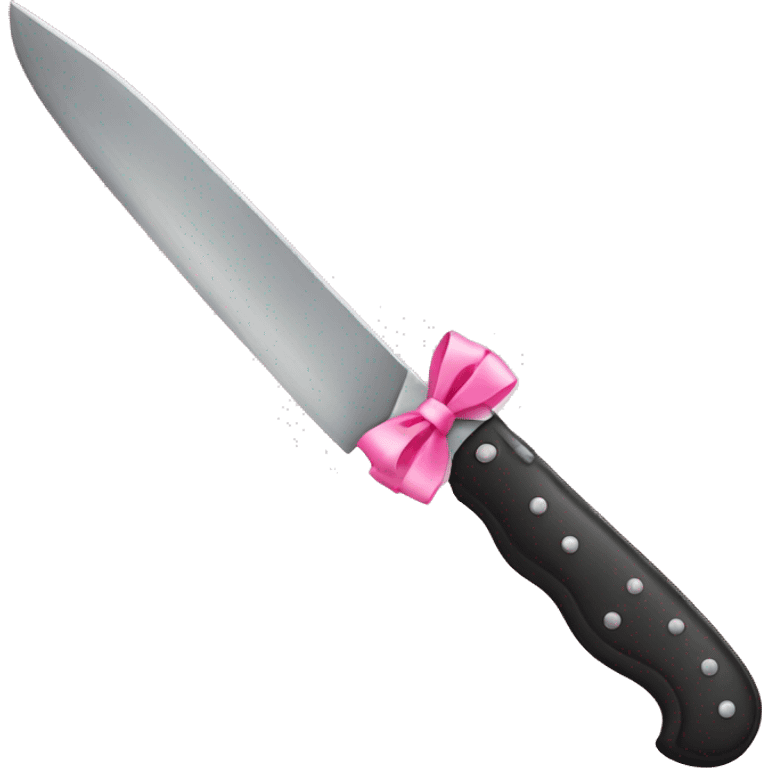 Knife with pink bow emoji