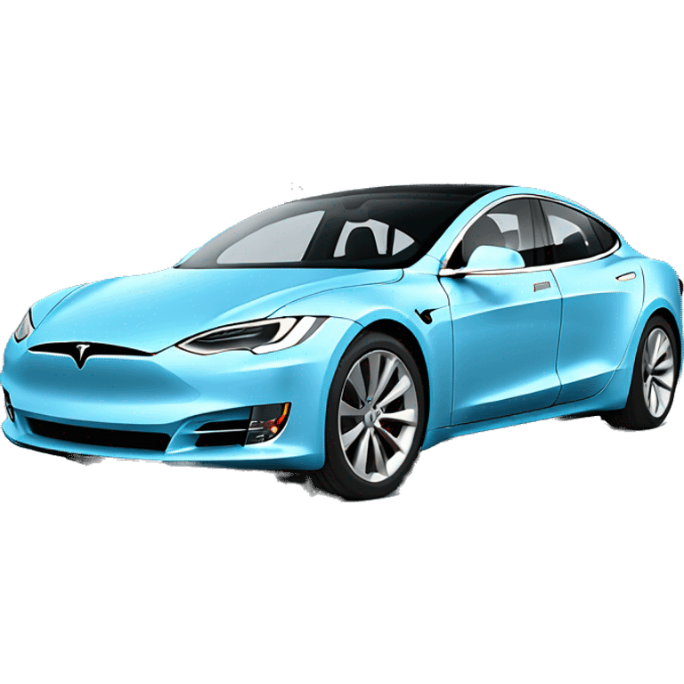 Light blue tesla emoji