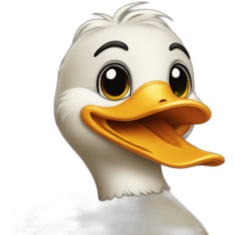 duck wearing makeup emoji