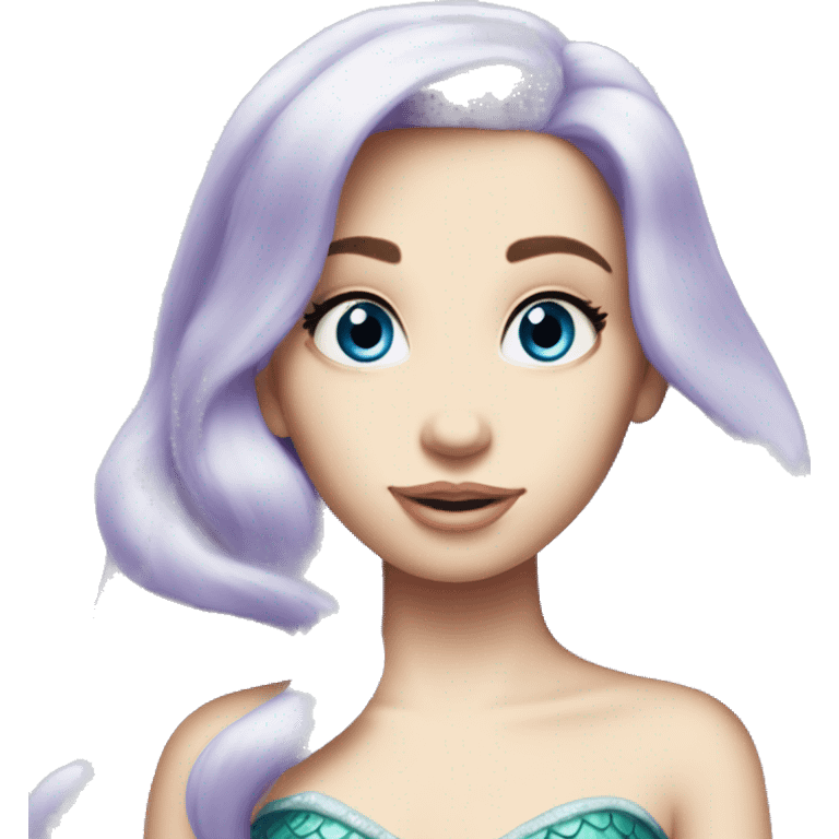 Ariel the little mermaid pale skin blue eyes emoji