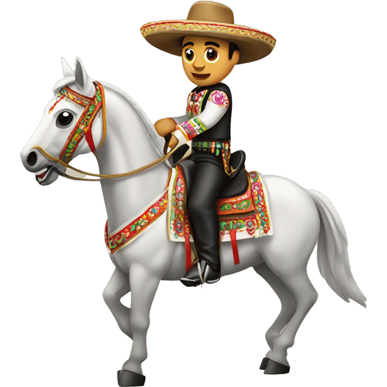 Mexican charro on a horse  emoji