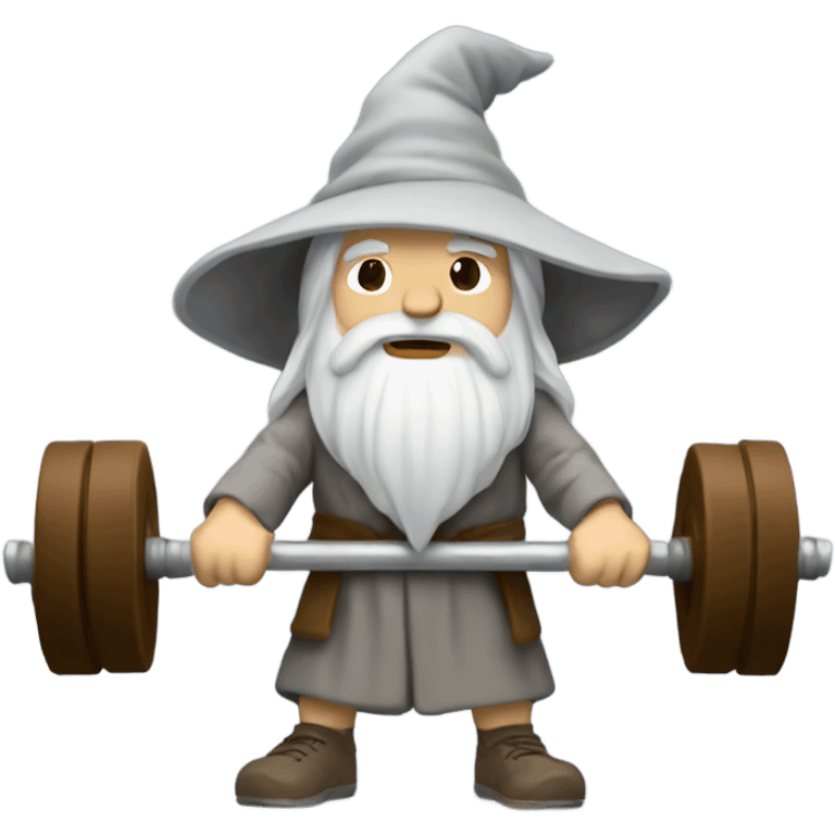 Gandalf lifting weights  emoji