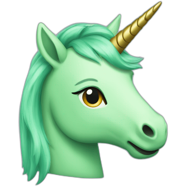 Light green unicorn emoji