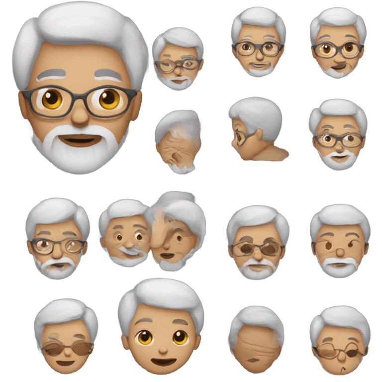 Grandma with a beard  emoji