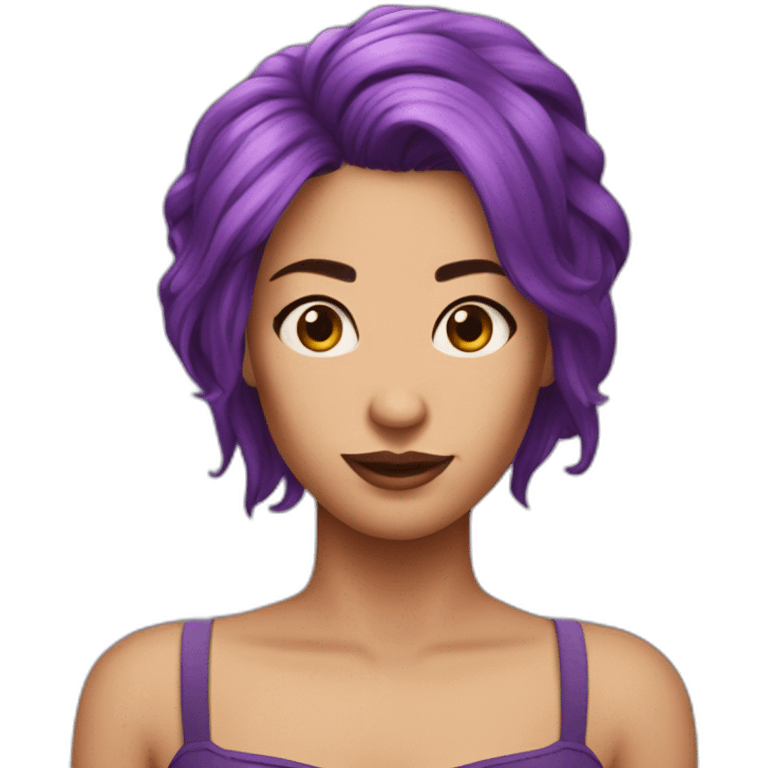 Spicyfiona-purple-hair emoji