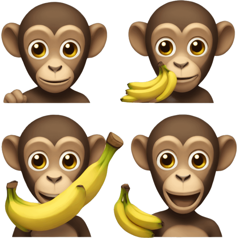 Monkey with bananas emoji