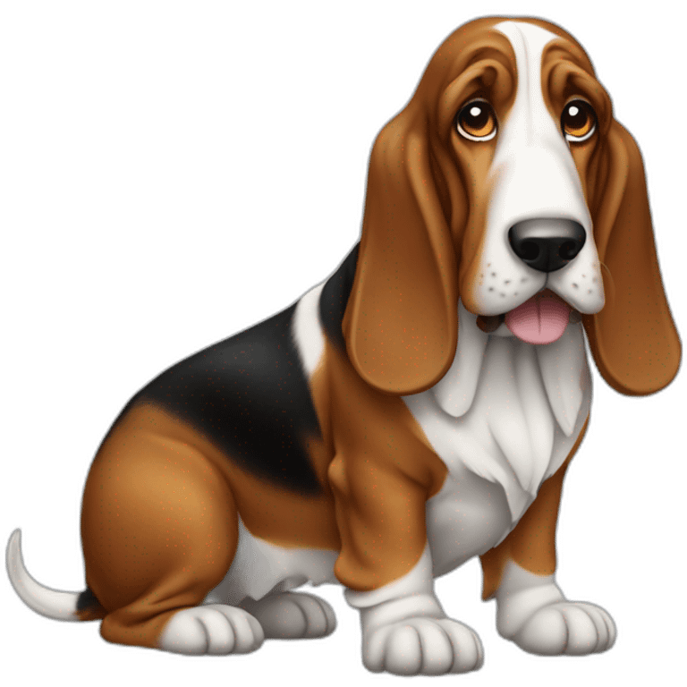 Dog basset hound full-height emoji