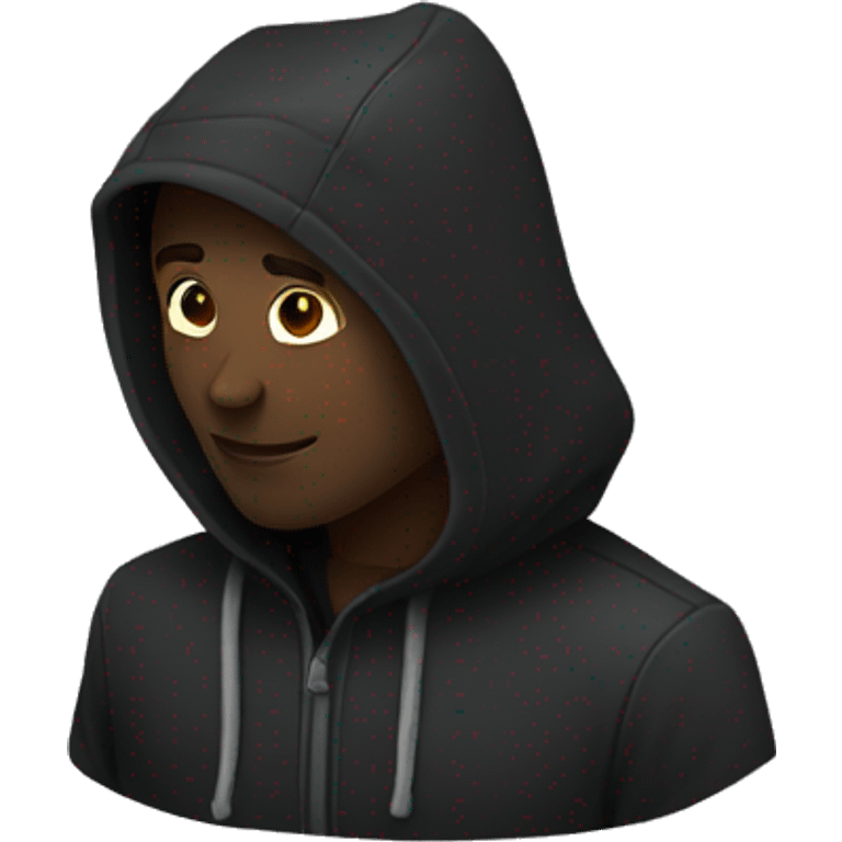 Homme Noire avec une cagoule nocta emoji