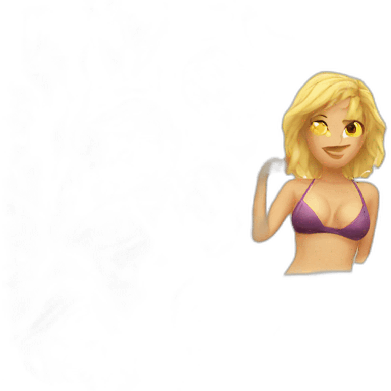 sexy blonde in swimsuit emoji