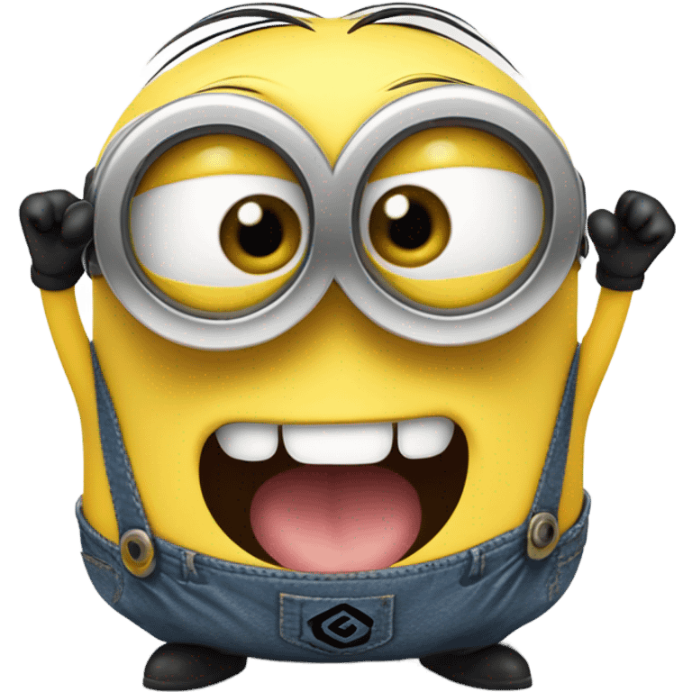 Minion doing an evil laugh emoji