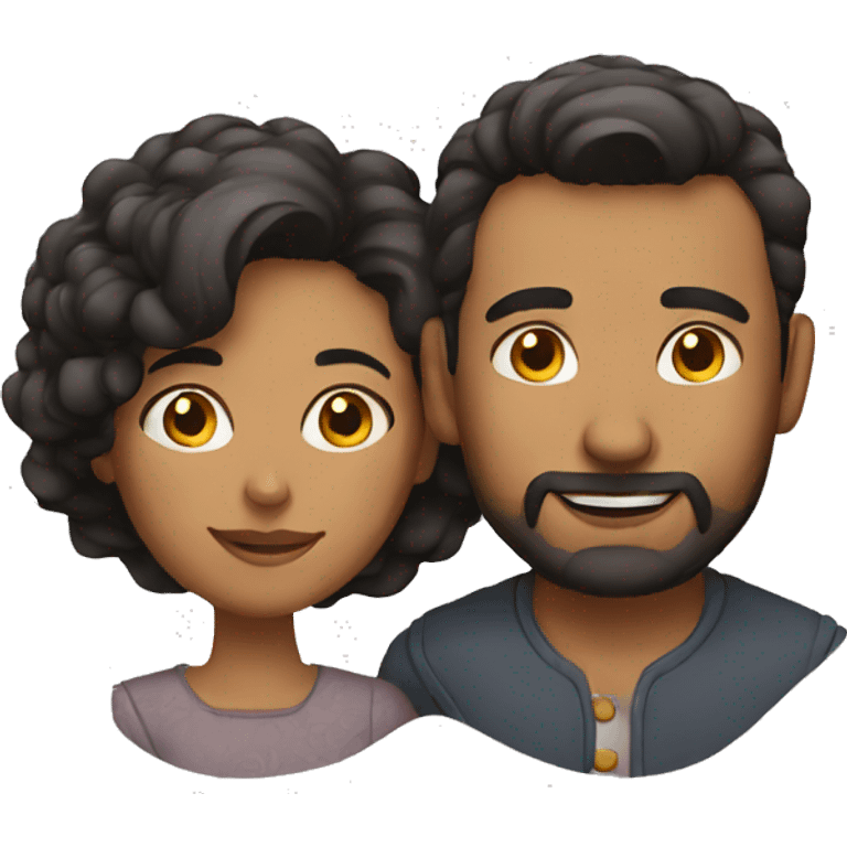 Man with his wife emoji