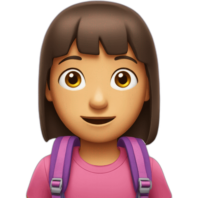 Dora´s backpack face emoji