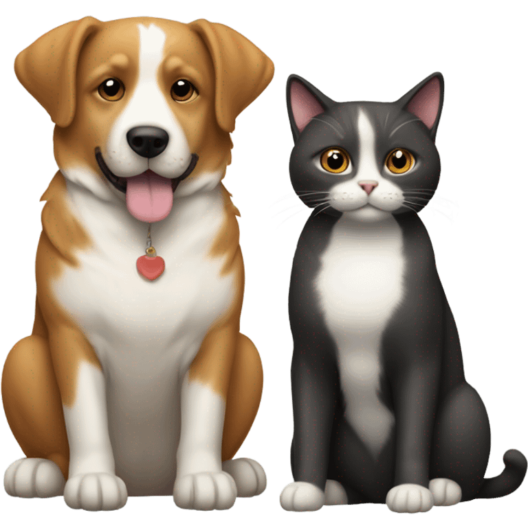 Dog and cat emoji