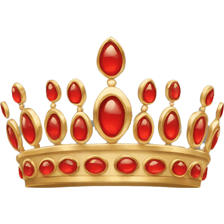 Red and gold tiara  emoji