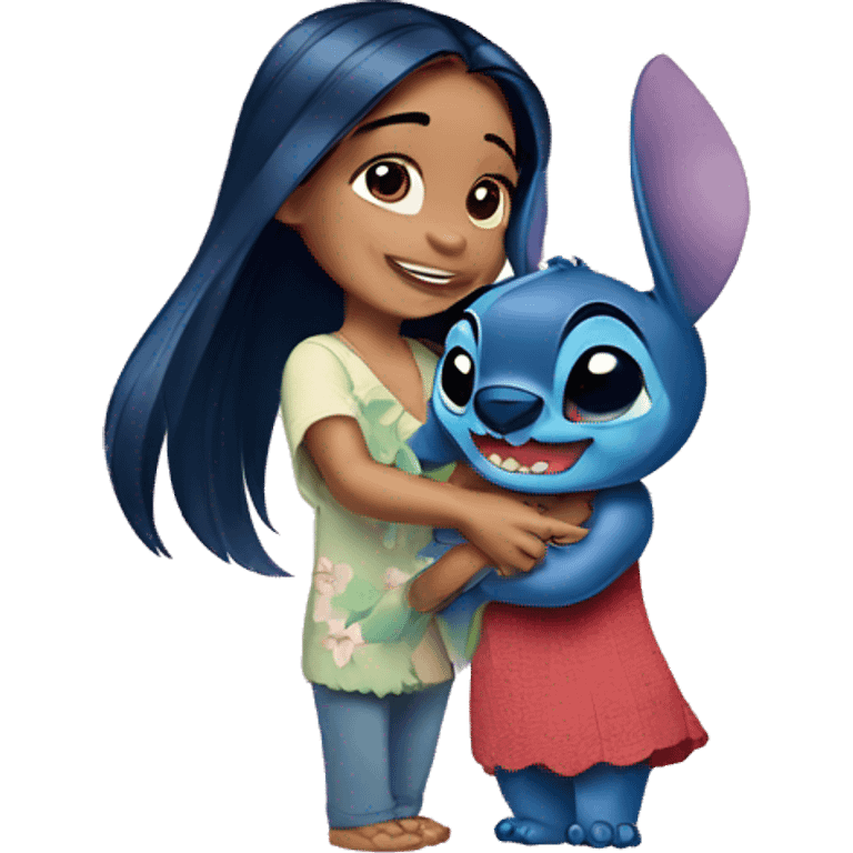 Lilo and Stitch in love  emoji