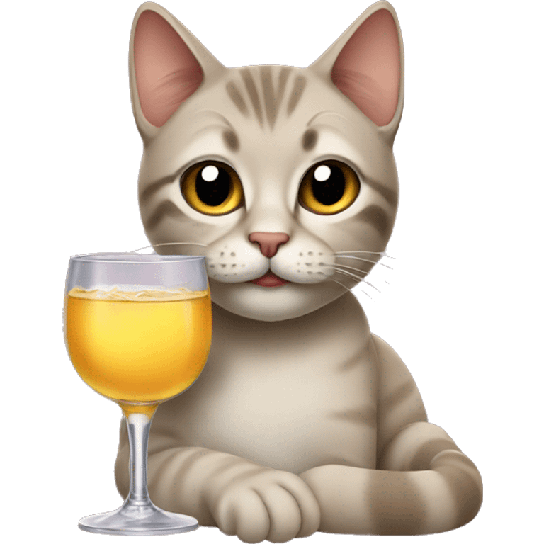 Cat drinking tequila emoji