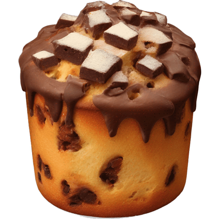 Full chocolate panettone emoji